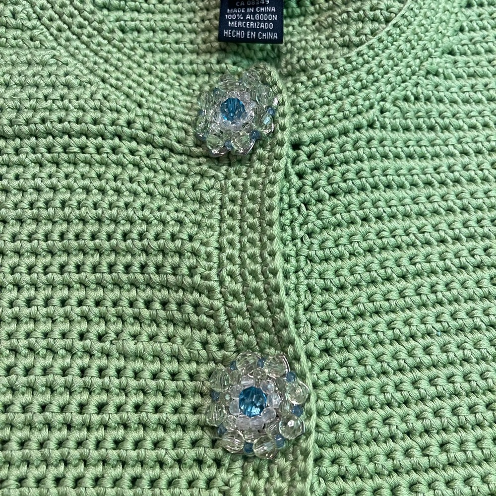 JONES NEW YORK SIGNATURE Floral Snap Handknit Cardigan - Picture 2 of 6